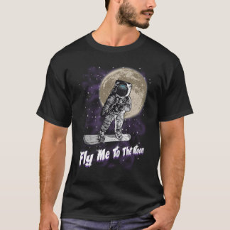Moon snowboarder tee shirt