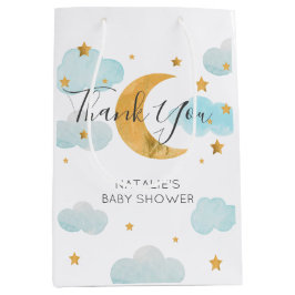 Moon & Stars Baby Shower Bolsa de regalo Medium