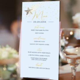 Moon Stars Celestial Night Elegant Wedding Menu Program