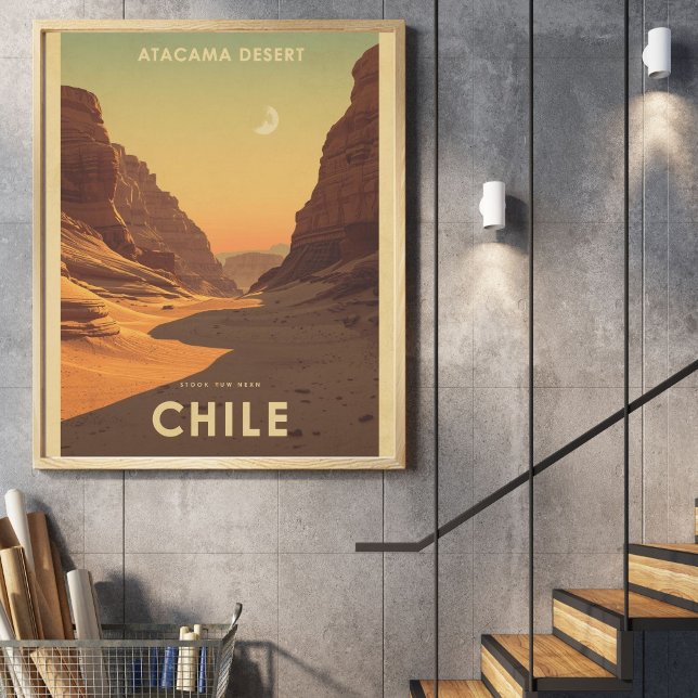 Moon Valley Magic – Vintage Atacama Desert  Poster (Skapare uppladdad)