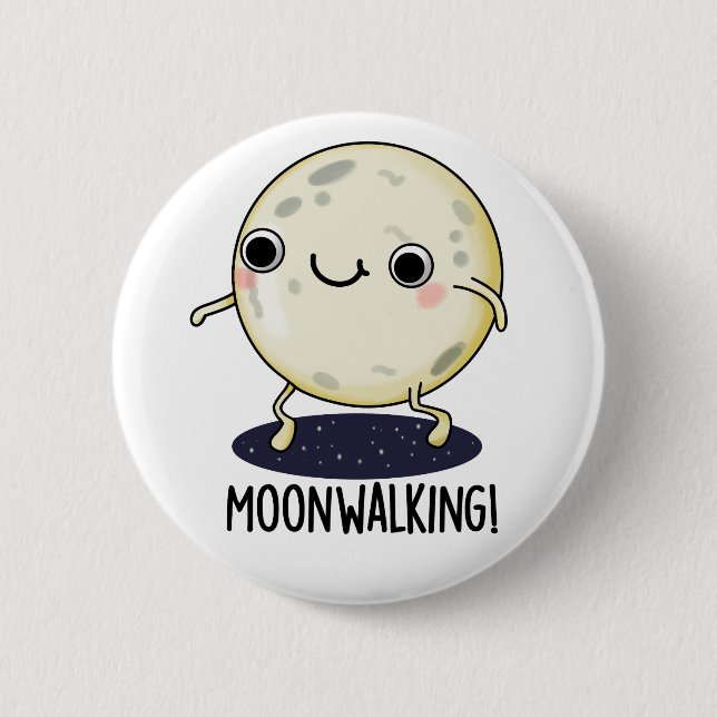 Moon Walking Funny Dance Pun  Knapp (Framsida)