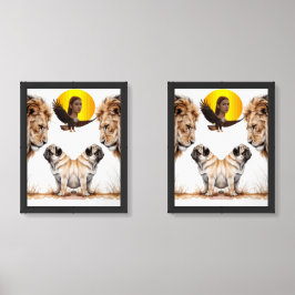 moon women lion dog