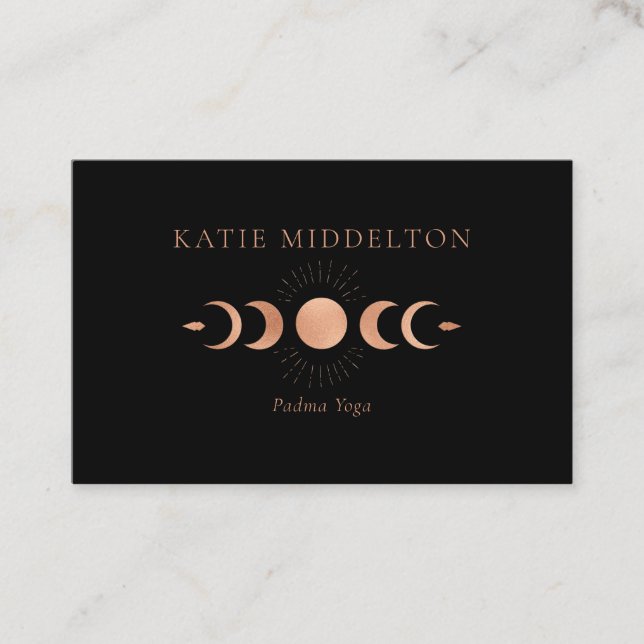 Moon Yoga  Reiki Wellness Visitenkarte Visitkort (Framsida)