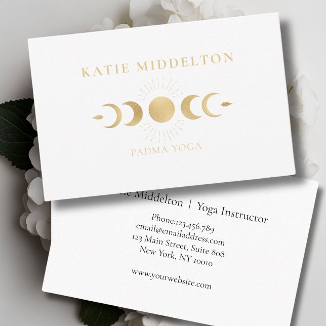 Moon Yoga  Reiki Wellness Visitenkarte Visitkort (Moon Yoga Reiki Wellness Business Card)