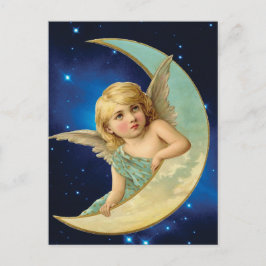 Moonbeam - Angel och Måne Collage Vykort