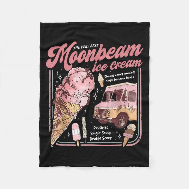 Moonbeam Glassbil Vintage Retro Fleecefilt (Framsidan)