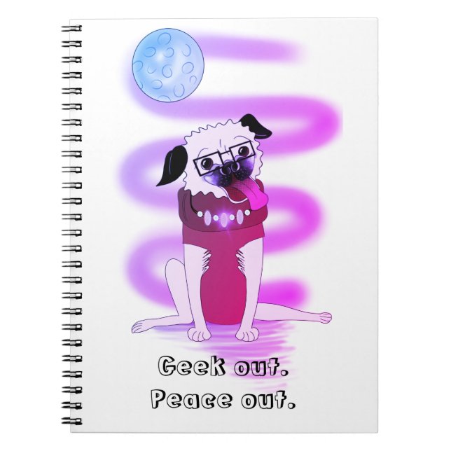 Moonbeam Pug: Spiral Anteckningsbok (Framsidan)