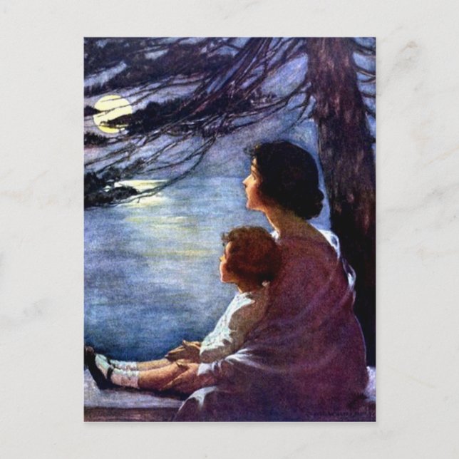 "Moonbeams" av Jessie Willcox Smith Vykort (Framsida)