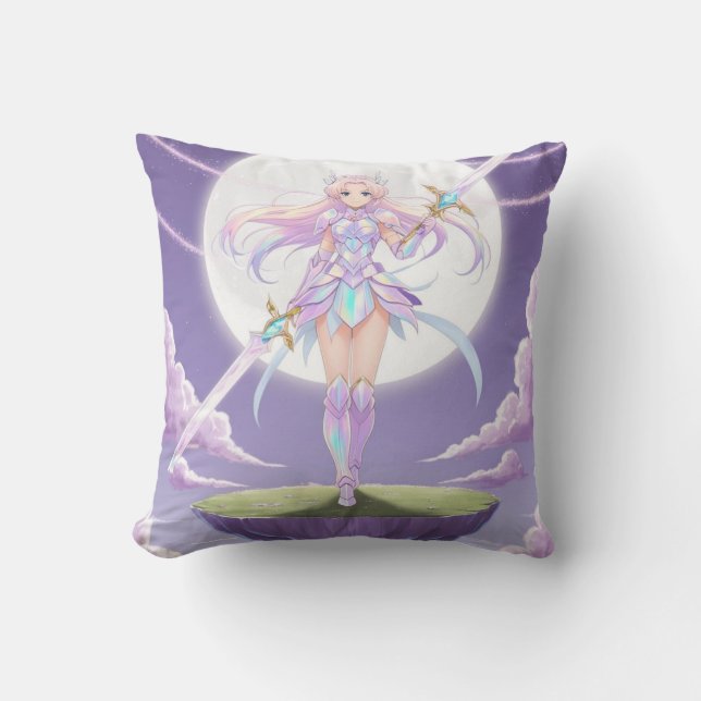 Moonblade Warrior Dekorativ kudde - Pastel Anime G (Framsida)