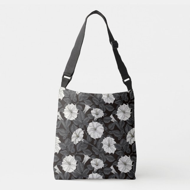 Moonblommor Crossbody Bag Axelväska (Framsida)