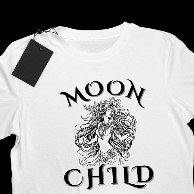 MoonChild Blommigt Krona Divine Feminine T Shirt (Skapare uppladdad)