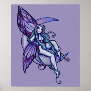 MoonChild Fairy Måne Child Älva Art Fae Poster