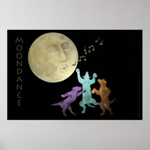 Moondance hundtryck poster