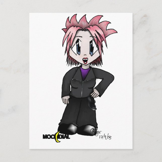 Moondial Rebel Tattoo Vykort (Framsida)