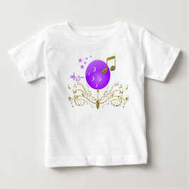 MoonDreams Guld Glitter Music Småbarn Ruffle Tee