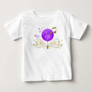 MoonDreams Guld Glitter Music Småbarn Ruffle Tee