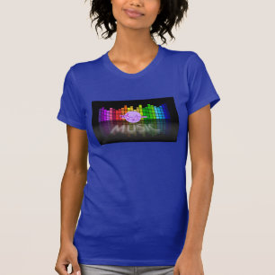 MoonDreams Music Equalizer Blue Bra Jersey Tee