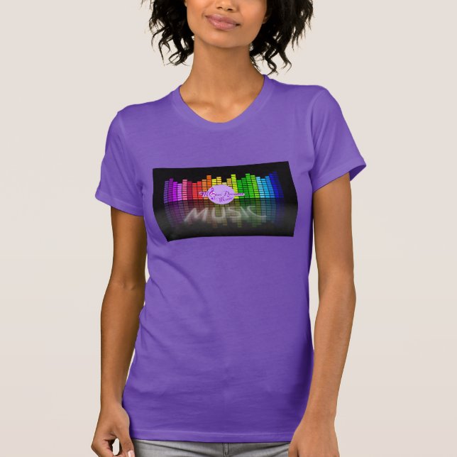 MoonDreams Music Equalizer Lila Bra Jersey Tee (Framsida)