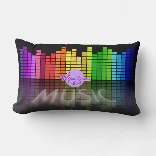 MoonDreams Music Equalizer Lumbar Pillow Lumbarkudde (Framsida)