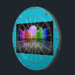 MoonDreams Music Equalizer Metall Cage Dartboard 2 Piltavla<br><div class="desc">Coola Metall Cage Dartboard,  Turcos Färg,  med vår MoonDreams Music Equalizer-design - Underbar för ett Rec Room eller Music Room!</div>