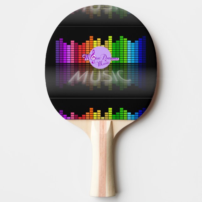 MoonDreams Music Equalizer Ping Pong Paddle Pingisracket (Framsidan)