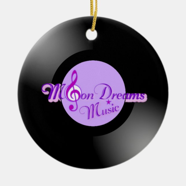 MoonDreams Music Record Circle Ornament (Framsidan)
