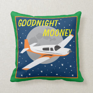 Mooney Airplane Pillow, godnattpengar Kudde