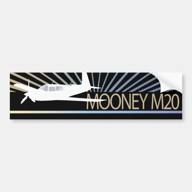Mooney M20 flyg Bildekal (Framsidan)