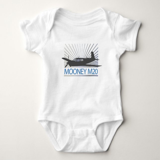 Mooney M20 flyg T Shirt (Framsida)