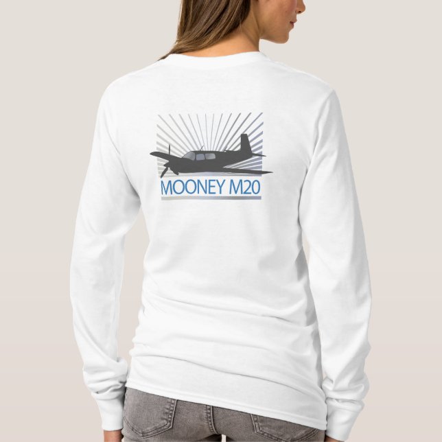 Mooney M20 flyg T-shirt (Baksida)