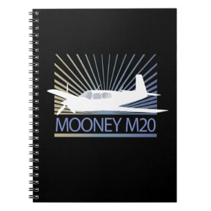 Mooney M20-flygplan Anteckningsbok Med Spiral