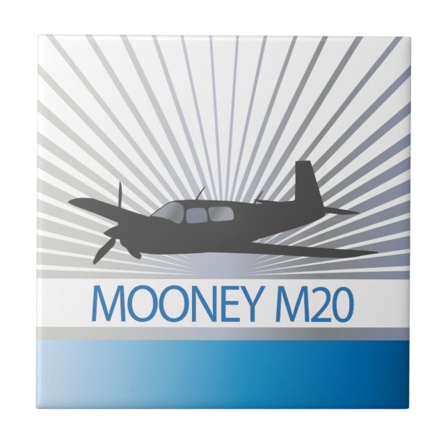 Mooney M20-flygplan Kakelplatta (Framsidan)