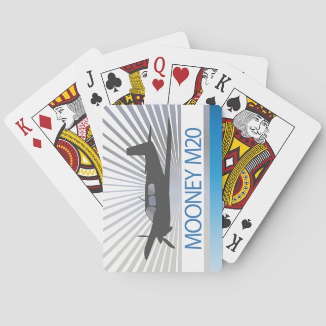 Mooney M20-flygplan Kortlek (Baksidan)