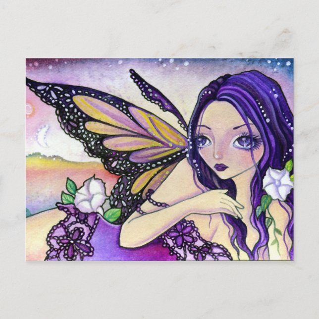 MoonFlower Night - vykort (Framsida)