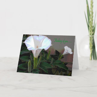Moonflower som är tänkande av dig kort