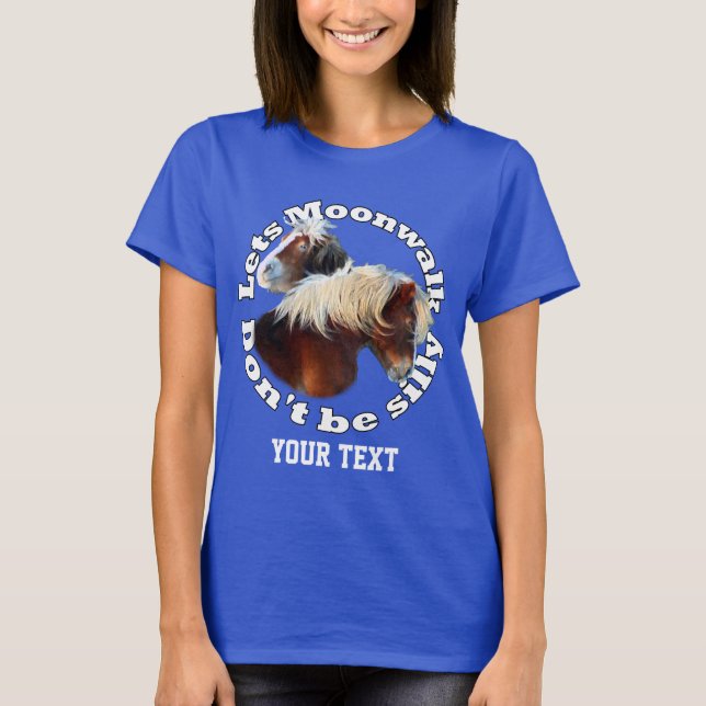 Moongång Shetland pony T-shirt (Framsida)