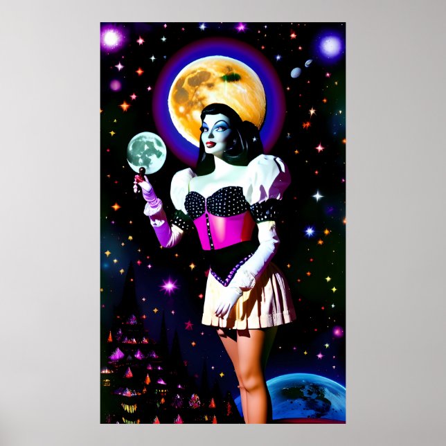 Moongazed - Ken Gage Surreal Art Poster (Framsidan)