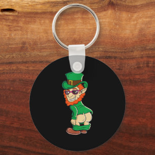 Mooning Leprechaun Butt St patrick's day Irish Nyckelring