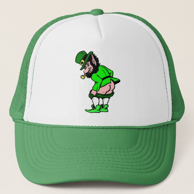 Mooning Leprechaun Hat Keps (Framsida)