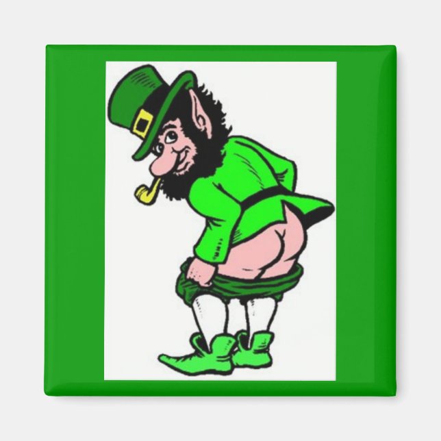 Mooning Leprechaun Magnet (Framsidan)