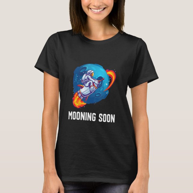 Mooning snart Memine Crypto Lagrar Ape T Shirt (Framsida)