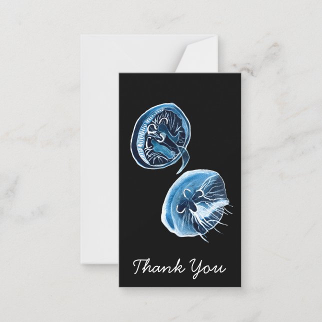 MoonJellyfish vattencolor art Anteckningskort (Framsida)