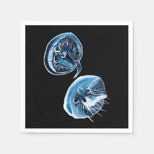 MoonJellyfish vattencolor art Pappersservett