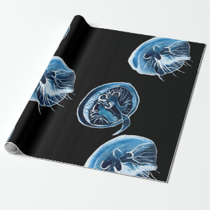 MoonJellyfish vattencolor art Presentpapper