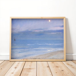 Moonlight at Skagen Beach by P.S. Krøyer, Art. Poster