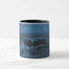 Moonlight Battle (Vatten Buffalo Fighting) Mugg