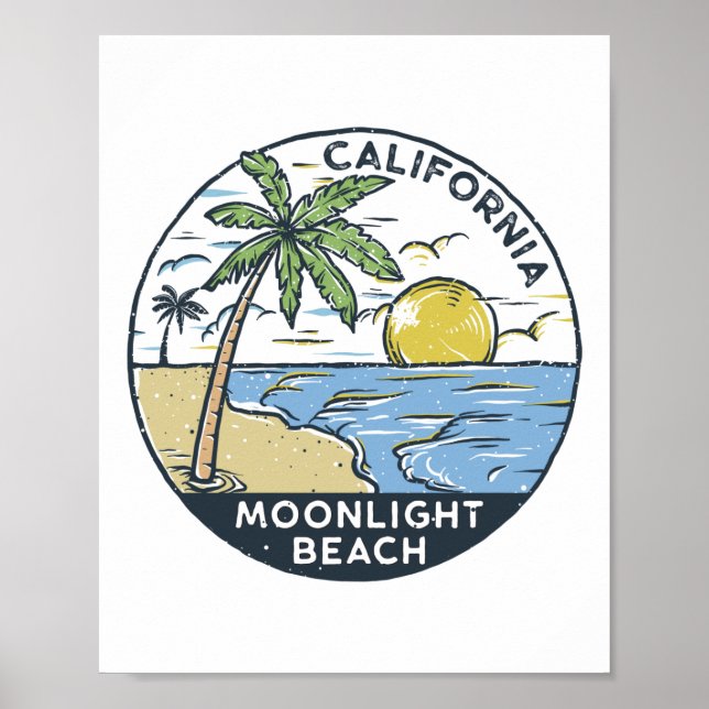 Moonlight Beach San Diego Kalifornien Poster (Framsidan)