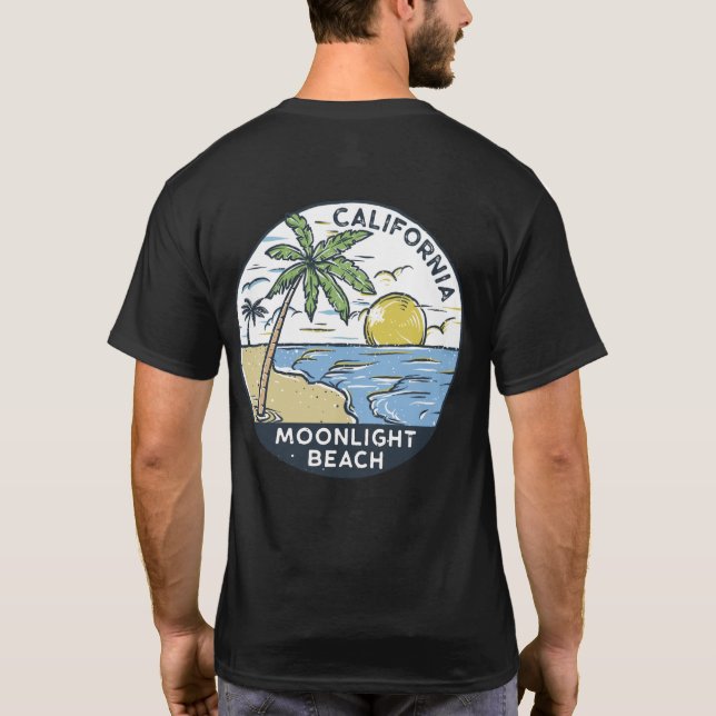 Moonlight Beach San Diego Kalifornien T Shirt (Baksida)
