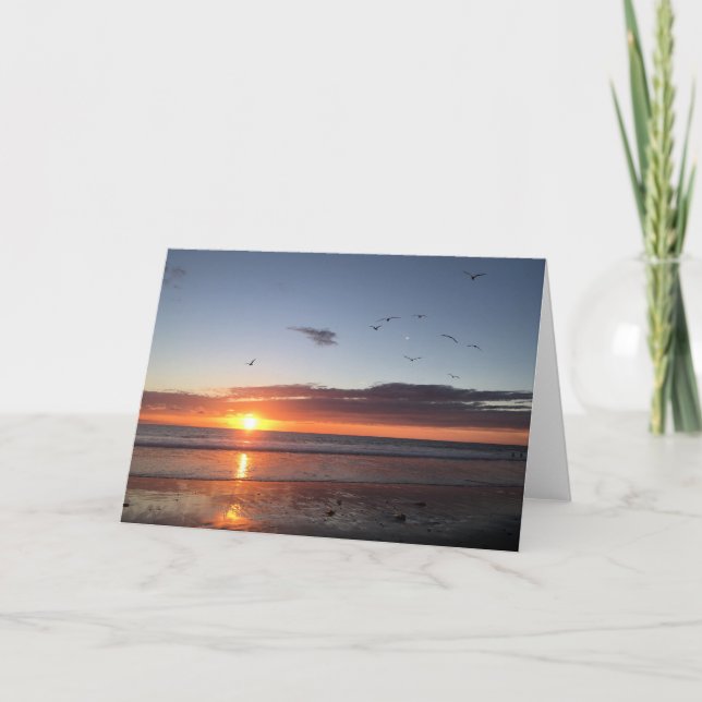 Moonlight Beach Sunset Kort (Framsida)