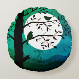 Moonlight Birds Rund Kudde
